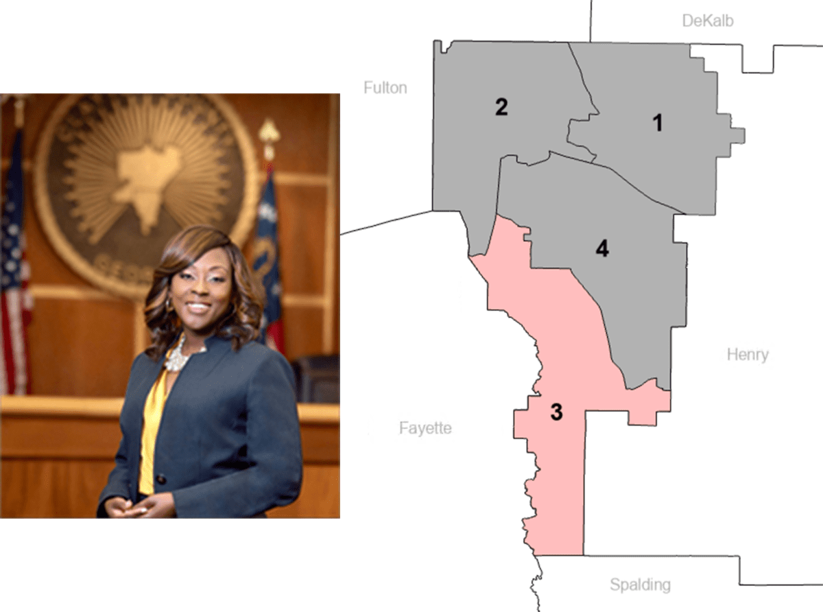 Commissioner Felicia Franklin and District Map