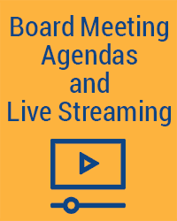Board Meeting Agendas and Live Streaming Button