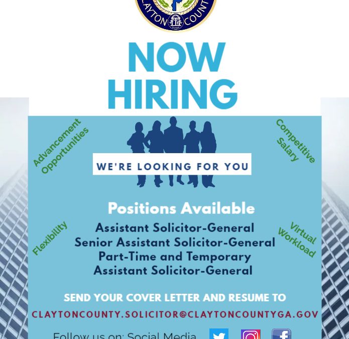 Solicitor General’s Office is Hiring