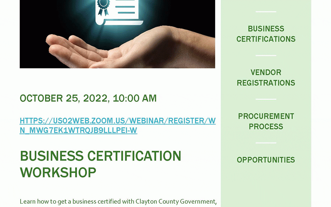 Business Certification Workshop