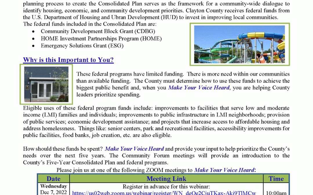Clayton County 5- Year Consolidated Plan Background
