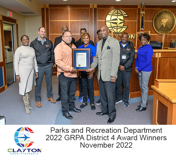 Clayton County Board of Commissioners Recognizes Award Winning Clayton County Parks & Recreation Department