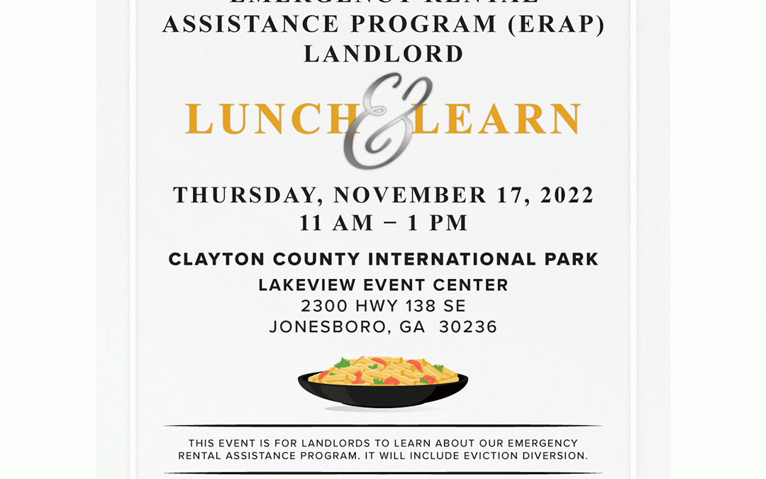 Emergency Rental Assistance Program (ERAP) Landlord Lunch and Learn
