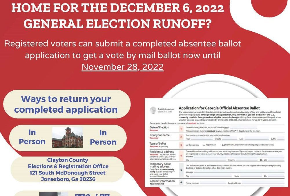 Absentee Ballot Request for December 6th General Election Runoff