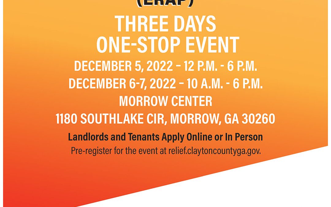 News Release: Clayton to Host One-Stop Event for Emergency Rental Assistance
