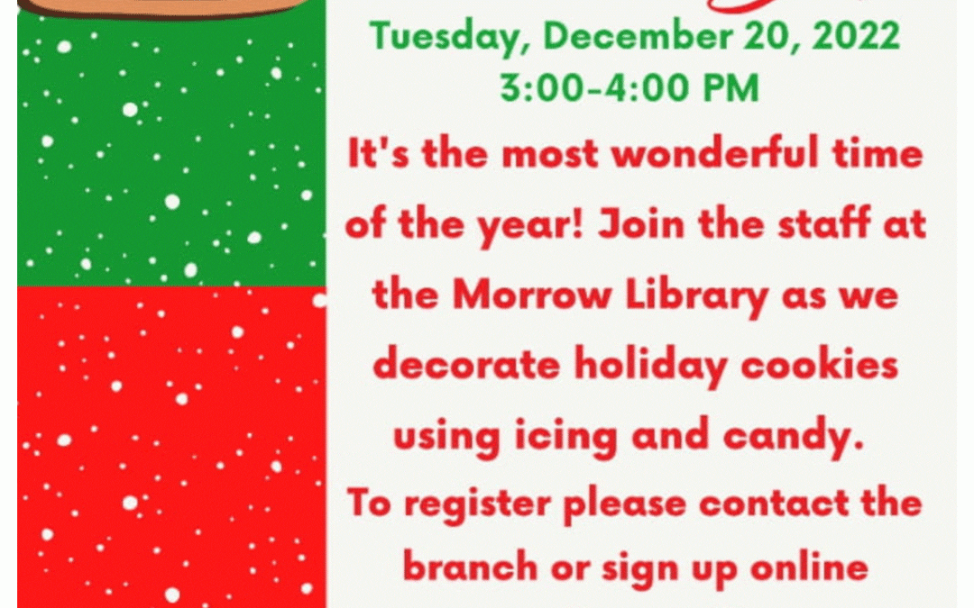Clayton County Library System: Morrow Branch Library, Holiday Cookie Decorating