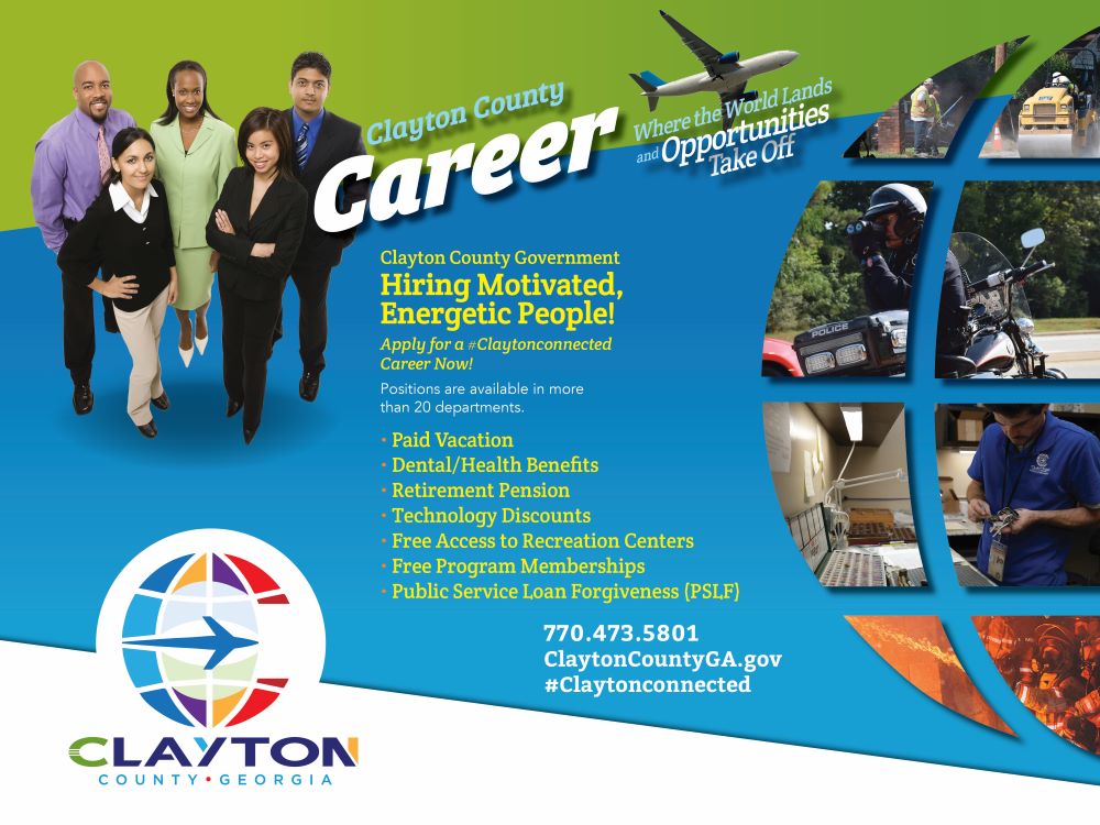 Clayton County Now Hiring Flyer