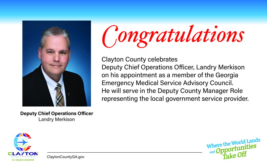 Congratulations Deputy Chief Operations Officer Landry Merkison