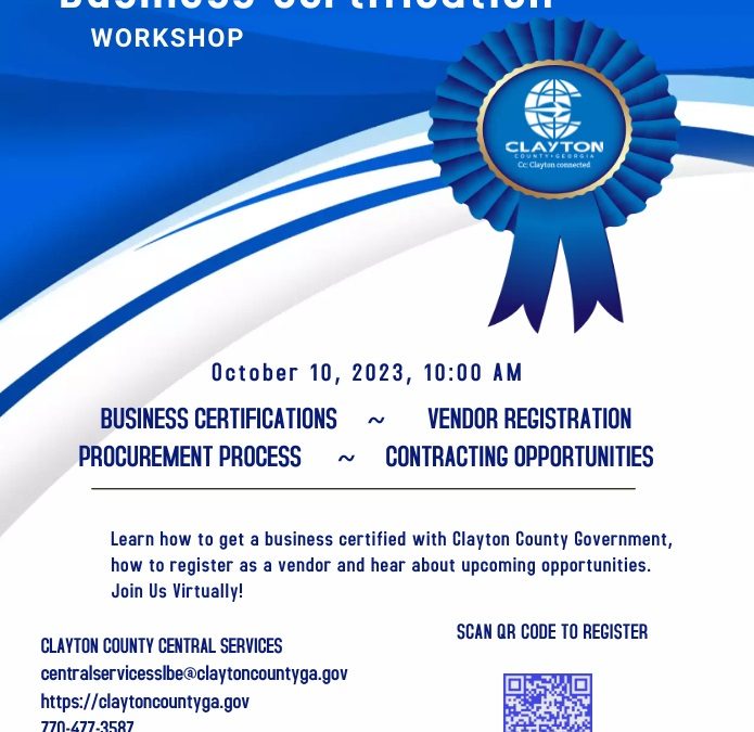 Clayton County Business Certification Workshop