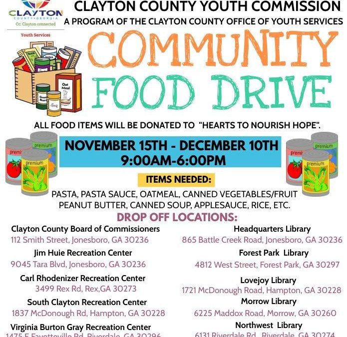 You can make a difference by donating – Community Food Drive