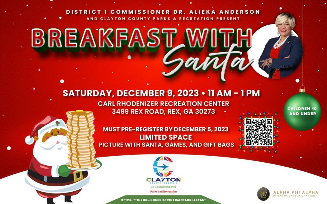 Breakfast with Santa Saturday, December 9, 2023