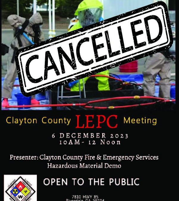 EVENT CANCELLED: Local Emergency Planning Committee Meeting (LEPC)