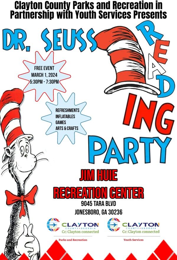 Dr. Seuss Reading Party Flyer