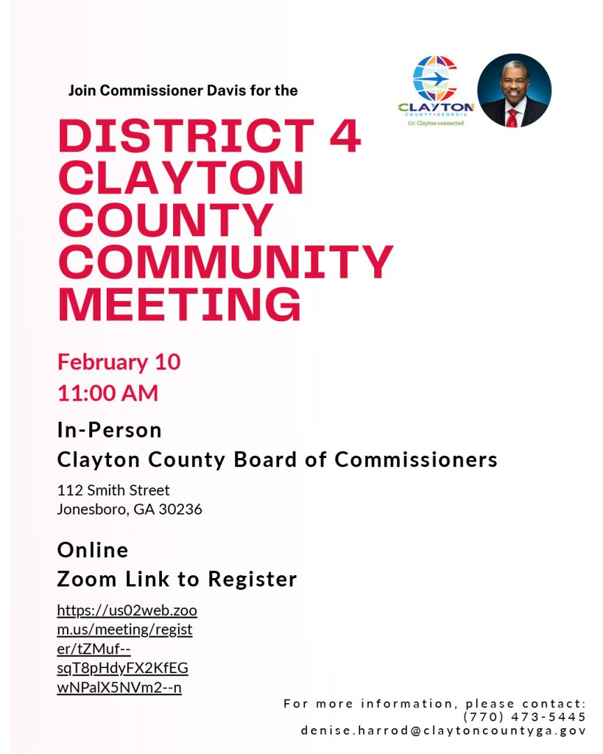 District 4 Community Meeting Flyer