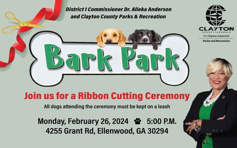 Bark Park Ribbon Cutting Ceremony Flyer