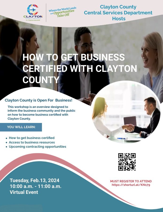 How to Get Business Certified with Clayton County Flyer