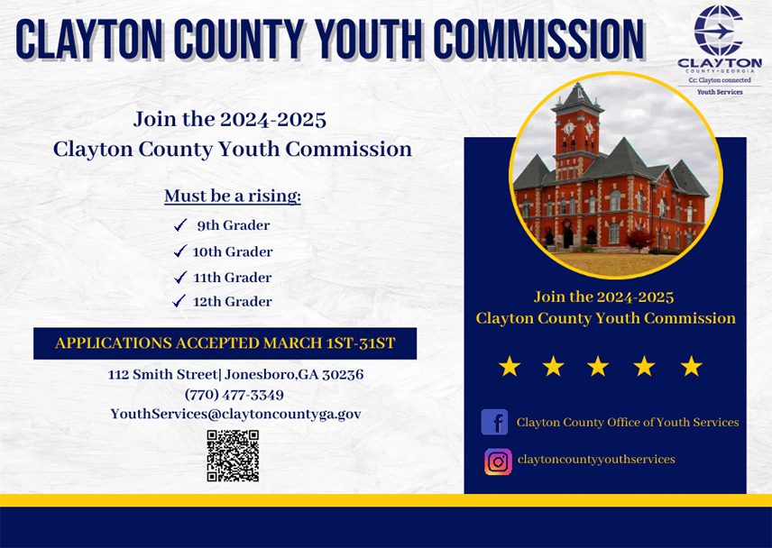 Clayton County Youth Commission Applications 2024-2025