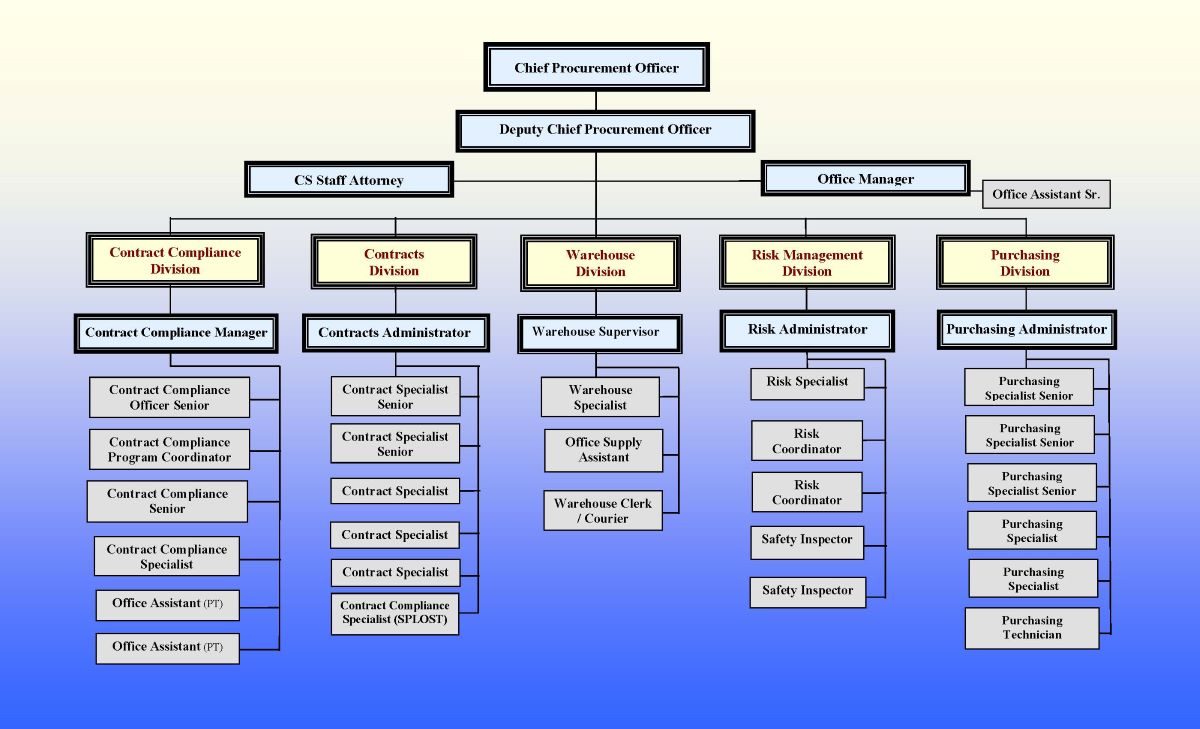 Central Services Organizational Chart
