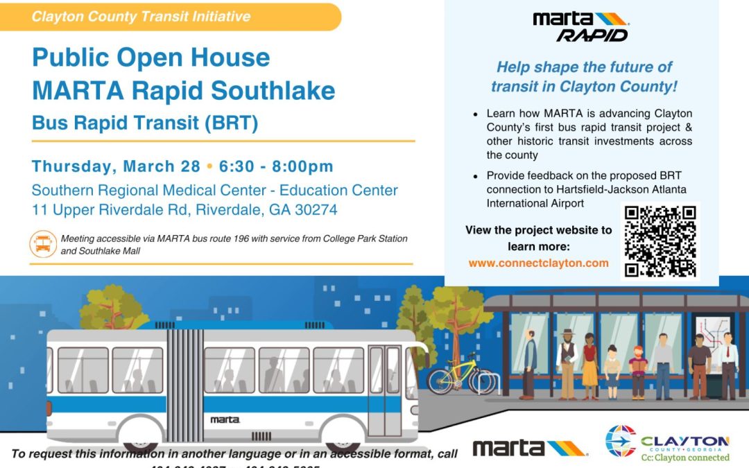 Upcoming MARTA Rapid Southlake Open House