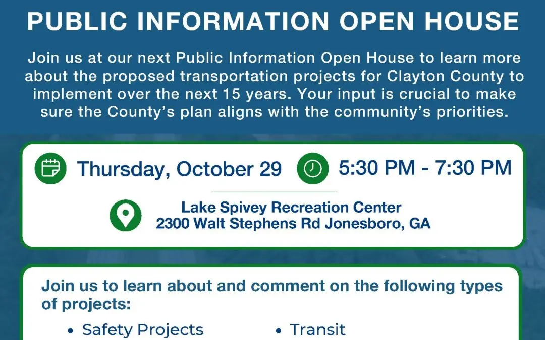 Clayton County Comprehensive Plan Update Public Information Open House